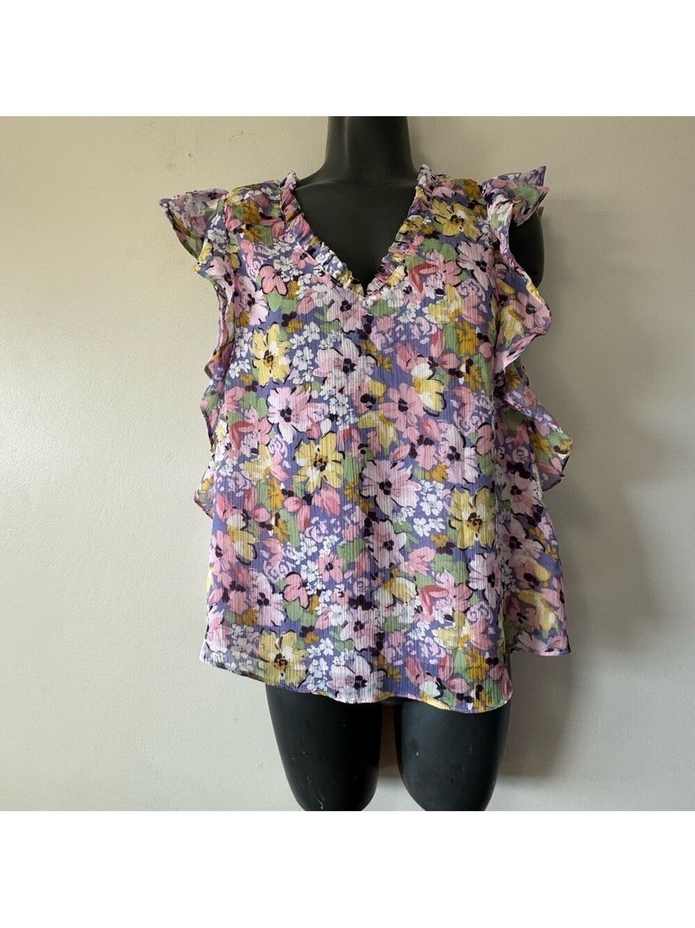 Kori Multicolor Floral Ruffle Blouse